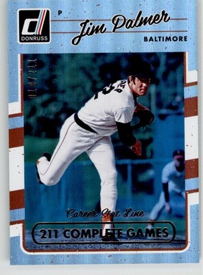 Jim Palmer 2017 Donruss Career Stat Line 181 #/211 Baltimore Orioles
