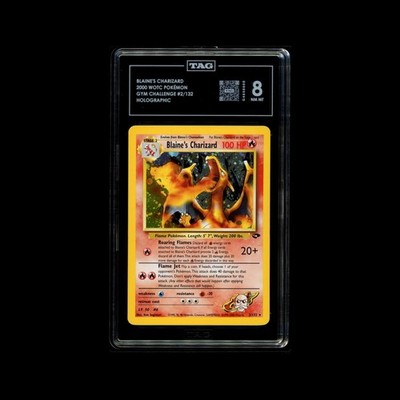 Blaine's Charizard 2/132 Holo Rare TAG 8 NM-MT 2000 Pokémon Gym