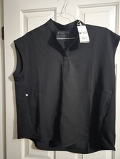 FIGS Rafaela Three-Pocket Scrub Top Black Size M Technical Collection 1000214