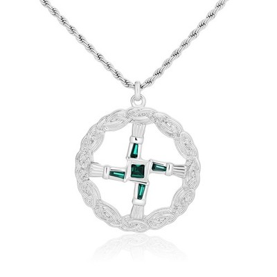 MUNORIAY St Brigid's Cross Necklace Saint Bridget ONE SIZE, silver