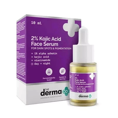 The Derma Co 2% Kojic Acid Face Serum with 1% Alpha Arbutine & Niacinamide 10 ML - Photo 1/4