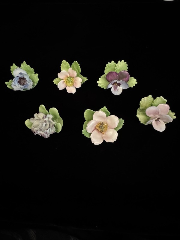 Royal Adderley Floral Bone China Place-Name Card Holder Set of 6