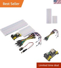 Breadboard Kit with Power Supply Module  Jumper Wires  Battery Clip  830  400 ...