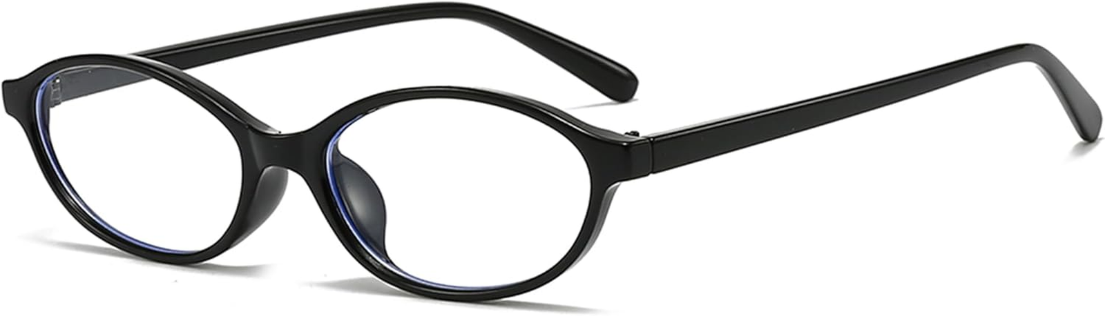 Retro Oval Blue Light Glasses for Women 90S Cat Eye Glasses Fake Nerd Computer E