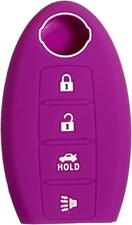 Remote Key Fob Cover Case Protector for Nissan Pathfinder Qashqa Color: Purple