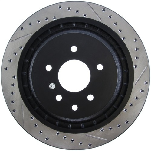 StopTech 03-05 350Z / 03-04 G35 / 03-05 G35X SportStop Slotted & Drilled Rear Left Rotor main image 0