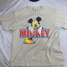Vintage 90s Mickey Disney World T-Shirt Size Large Rare