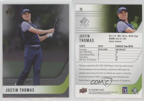 2021 SP Authentic Silver Foil Justin Thomas #25 c5r - Bild 3 von 3