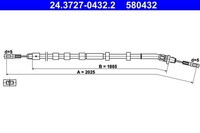 Neu - Ate 24.3727-0432.2 Seilzug, Feststellbremse FüR MERCEDES-BENZ