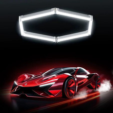Hexagon Garage Lights, 42W 6500K Hexagon Lights Easy Install Super Bright Garage
