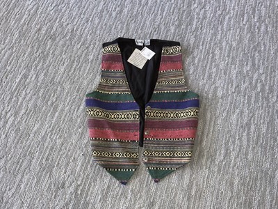 New Vintage Jane Ashley Embroidered Tapestry Western S/ West Vest Women s cowboy