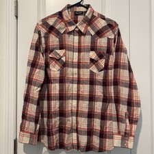 Wrangler Retro Premium XL Pearl Snap Striped Plaid Shirt Long Sleeve Western