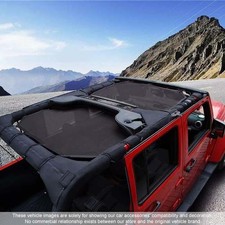 Sunshade Mesh Top Cover Provides Uv Sun Protection For Jeep Wrangler Jk Jku 07