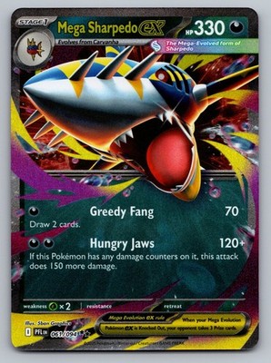 Mega Sharpedo ex Double Rare ME02: Phantasmal Flames 061/094 NM