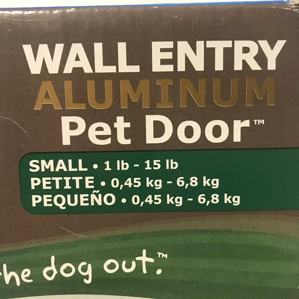 PET SAFE Wall Entry Small Dogs Pet Door 10-15lb Aluminum Frame Vinyl Coating - Image 3 of 4