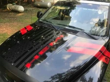Distressed American Flag and Hash marks package . Compatible with any Ram HEMI