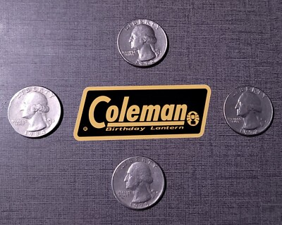 #ad Coleman Lantern Sticker Decal quot;Birthday Lantern Black and Yellowquot; Edition. $3.09