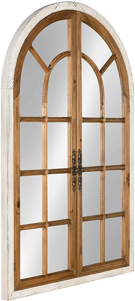 Window Pane Mirror Home Decor Condo Townhouse Apartment Living Dining Wood Frame - Image 3 of 4