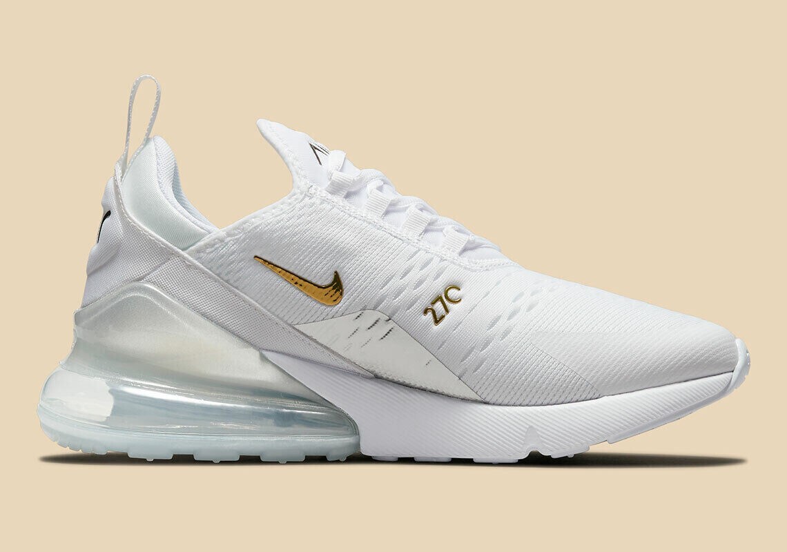 Women's Nike Air Max 270 White Metallic 