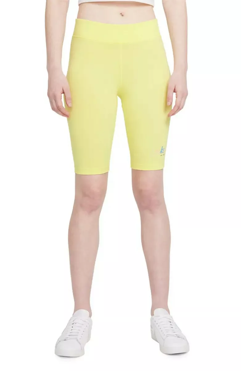 NIKE Women s Sportswear Bike Shorts sz XS X Small Zitron Yellow Biker