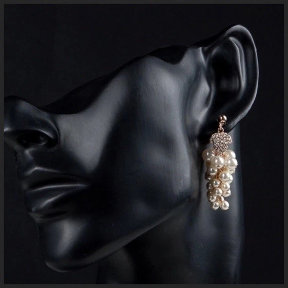 Made With Swarovski Crystals The Natania Grape Statement Earrings S6 - Image 3 of 3