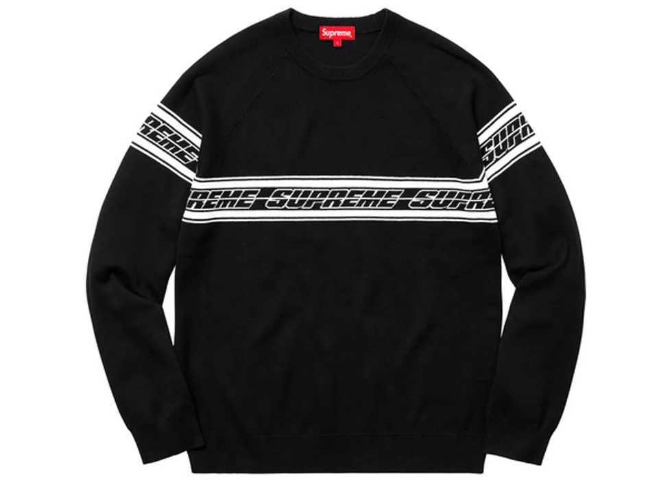 トップス Supreme Back Stripe Sweater White XXL Supreme Back Stripe Sweater (FW24) - $158