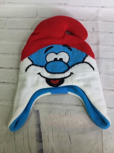 Smurfs Papa Smurf Face Knit Beanie Hat 