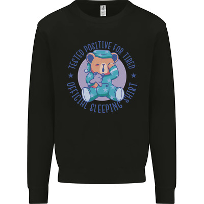 Tested Positive für Müde Teddybär Schlafen Herren Sweatshirt Pulli
