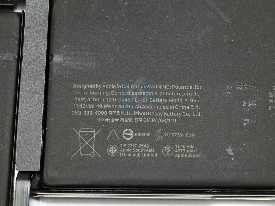 Batería Genuin A1965 Original Usada para Macbook Air A1932 2018 2019 A2179 2020 Foto 4 de 4