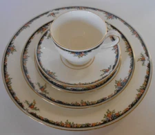 Wedgwood Osborne 5 Piece Place Setting: Dinner, Salad, Bread Plate, Cup & Saucer