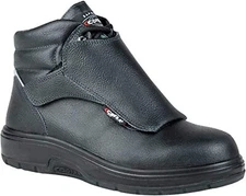COFRA Leather Work Boots. Heat Shield, Black, Safety Toe, Size 12 Wide