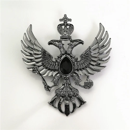 WWII Russian Double Head Eagle Badge Freemason Pin USSR Soviet Union with Box - Picture 5 of 6