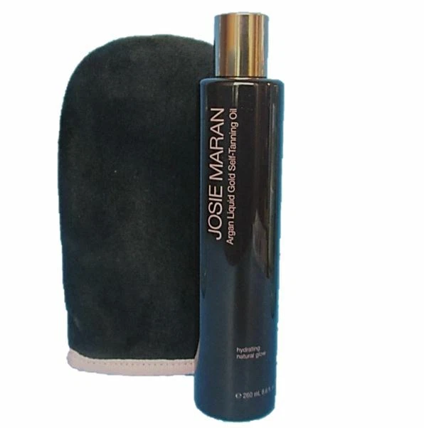 Josie Maran Argan Liquid Gold Self-Tanning Oil with Mitt 4.3 or 8.6 oz SUPERSIZE