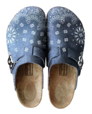 ✓🔥Bravest Studios Denim Paisley Mule Clog - *IN HAND* - Men's