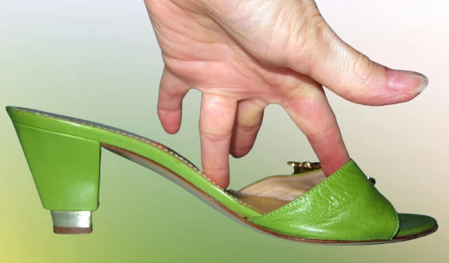 Mules cuir vert Mario Bologna 37 - Photo 4/4