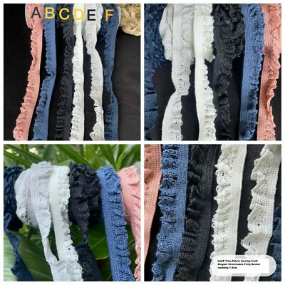 CABODYALS Gingham Plisseeband 10 Yards - Lila Karo Rüschenbesatz