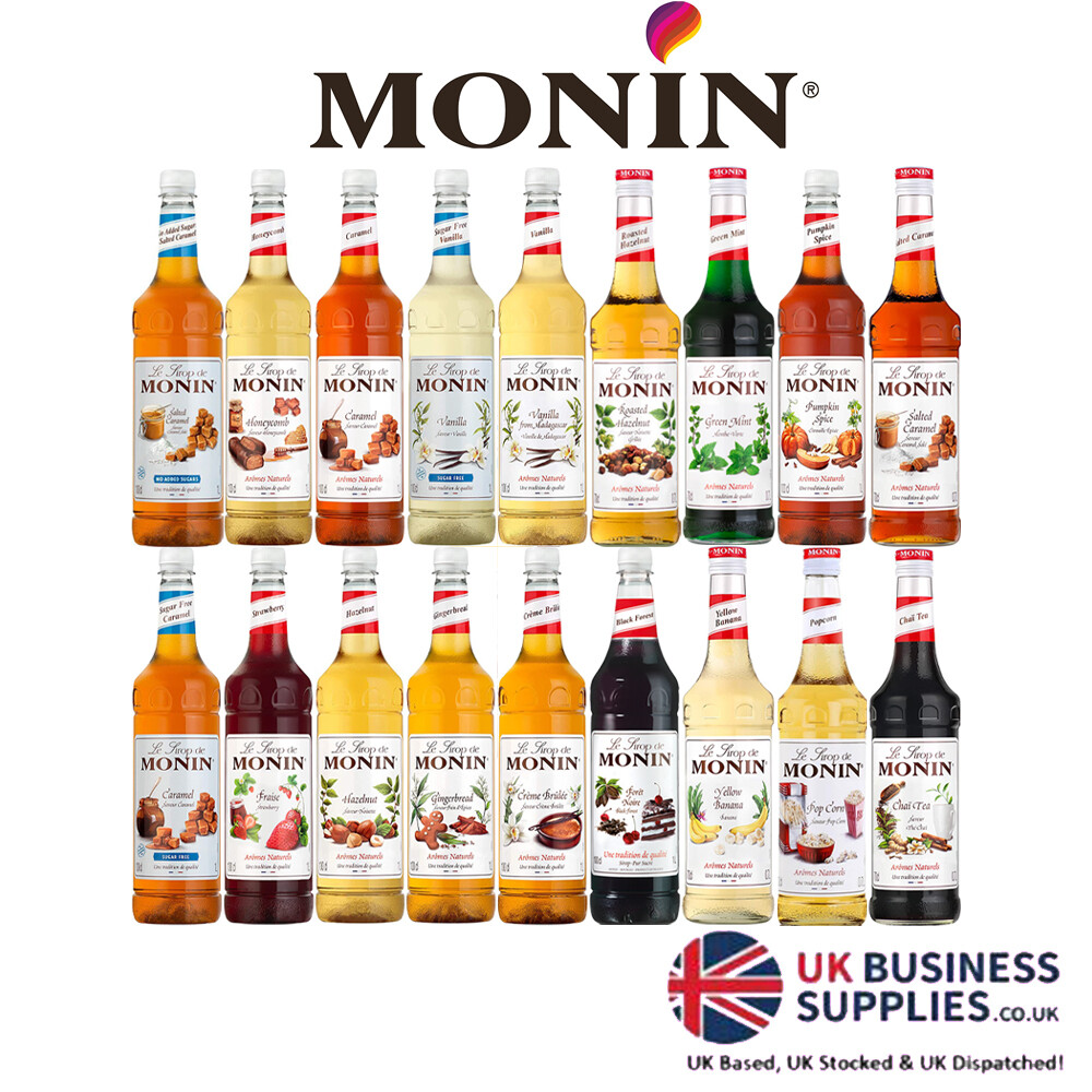 Monin Premium Iced Coffee Concentrate - 1 Liter Bottle, No Artificial Flavors, BPA-Free