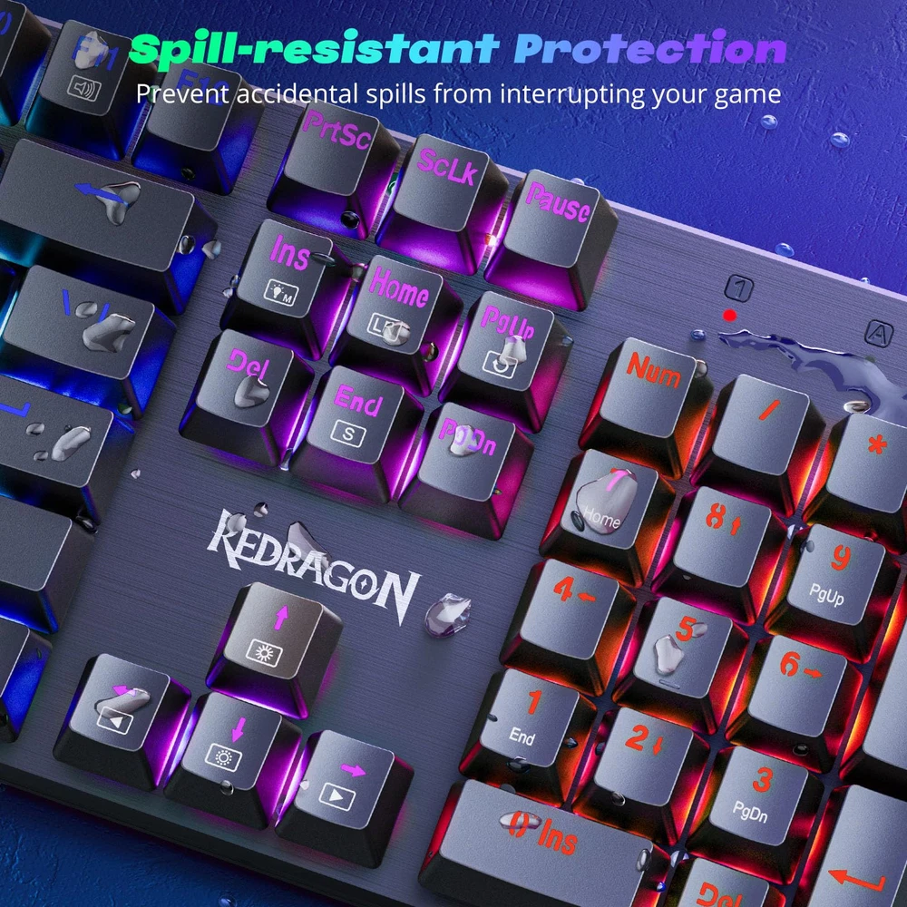 Wired Mechanical Gaming Keyboard with 11 Programmable Buttons, RGB Backlit, Durable Design for PC & Laptop Gamers