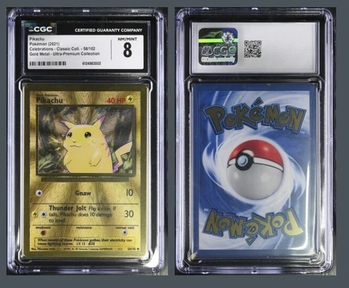 2021 Celebrations - GOLD METAL Pikachu #58/102 CGC 8 - READ DESCRIPTION