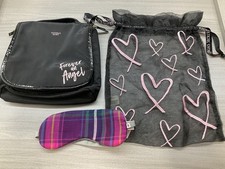 VICTORIAS SECRET TRAVEL BAG, SLEEP MASK AND LINGERIE BAG