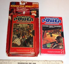 2 1987 SEALED VTG Captain Power Interactive Videotape VHS Tapes Lot NEW 1980s