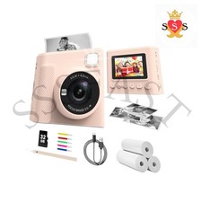 Kids Camera Instant Print, 2.4'' Instant Camera for Kids with 32G Card & Print