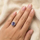 Gorgeous Lavender Purple Sapphire 3.50Ct 925 Sterling Silver White Gold Rings