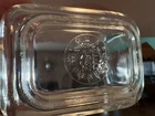 1950s PYREX 502-B Clear Refrigerator Dish Partial Rib Lid 501C Vintage Fridgie