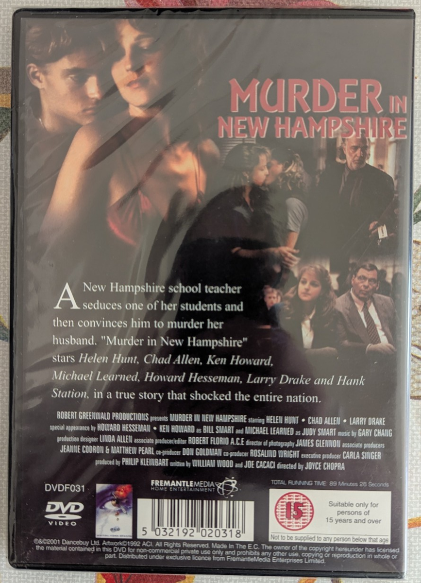 Murder In New Hampshire - The Pamela Smart Story (DVD, 2002