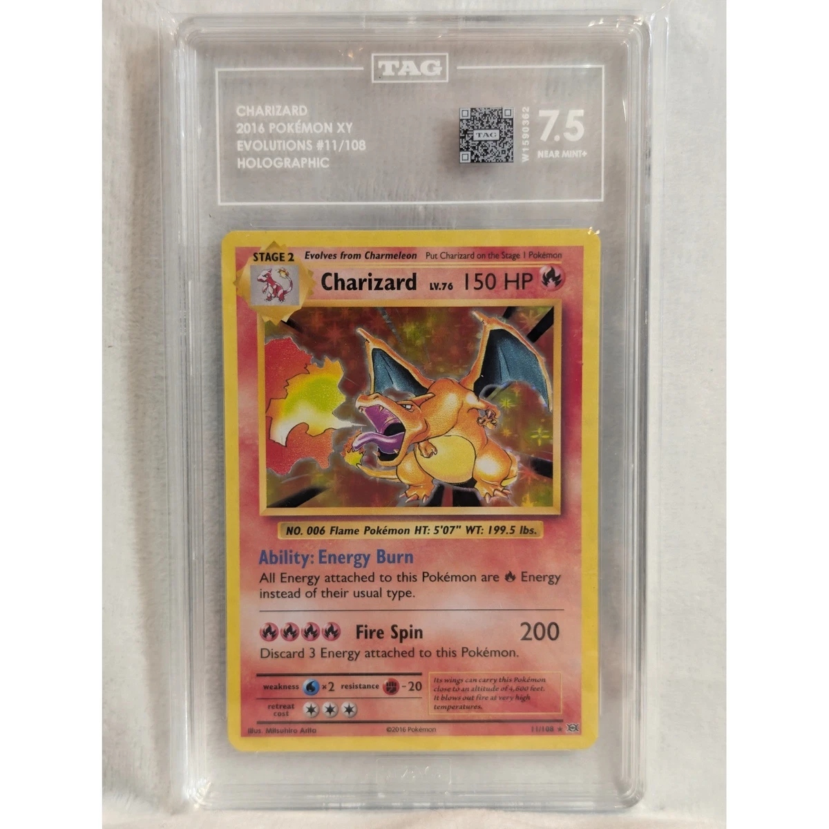 25+ Pokémon Charizard Grade 7.5 Pokémon TCG Individual Collectible
