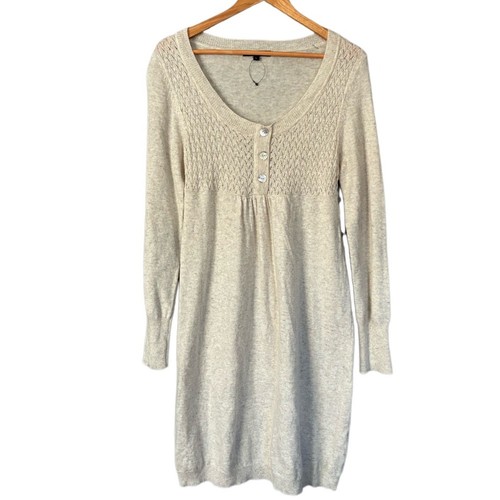 VTG 00’s Y2K BCBGMAXAZRIA Babydoll Sweater Dress Wool Knit Empire Waist NWT L