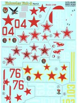 Print Scale 48-095 - 1/48 Decal for Yakovlev Yak-9k, Part 2