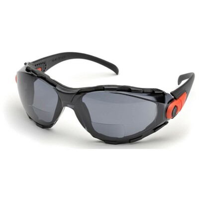 Delta Plus Go-Specs Bifocal Safety Glasses Black Frame Gray Anti-Fog Lens