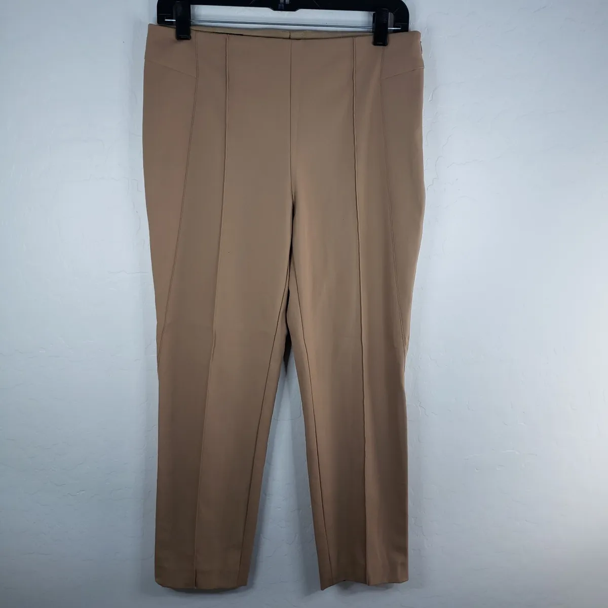 ESCADA Pants Women's Size 36 US 6 Light Brown Side Zip Up Dress Slacks  Stretch
